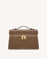 Thea Large Top Handle Bag - Mocha Brown