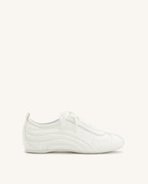 Ferne Streamlined Lustrous Sneakers - White