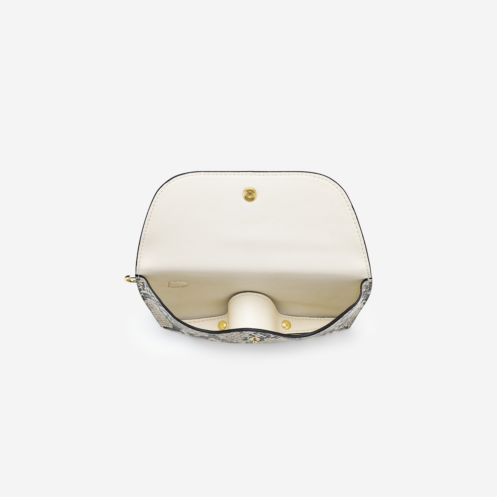 Quinn Glasses Case - Natural Snake Embossed