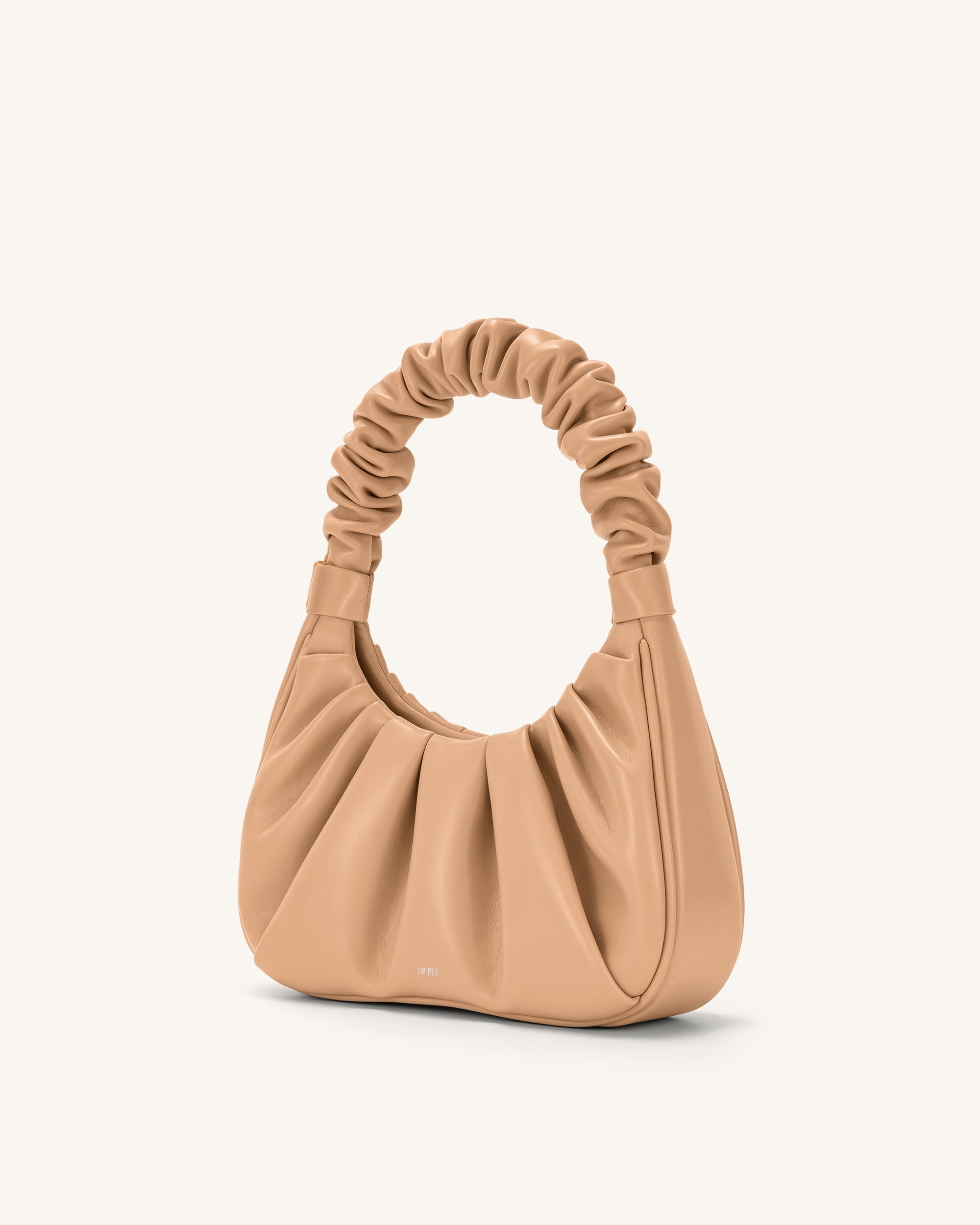 Gabbi Ruched Hobo Handbag - Cane Sugar