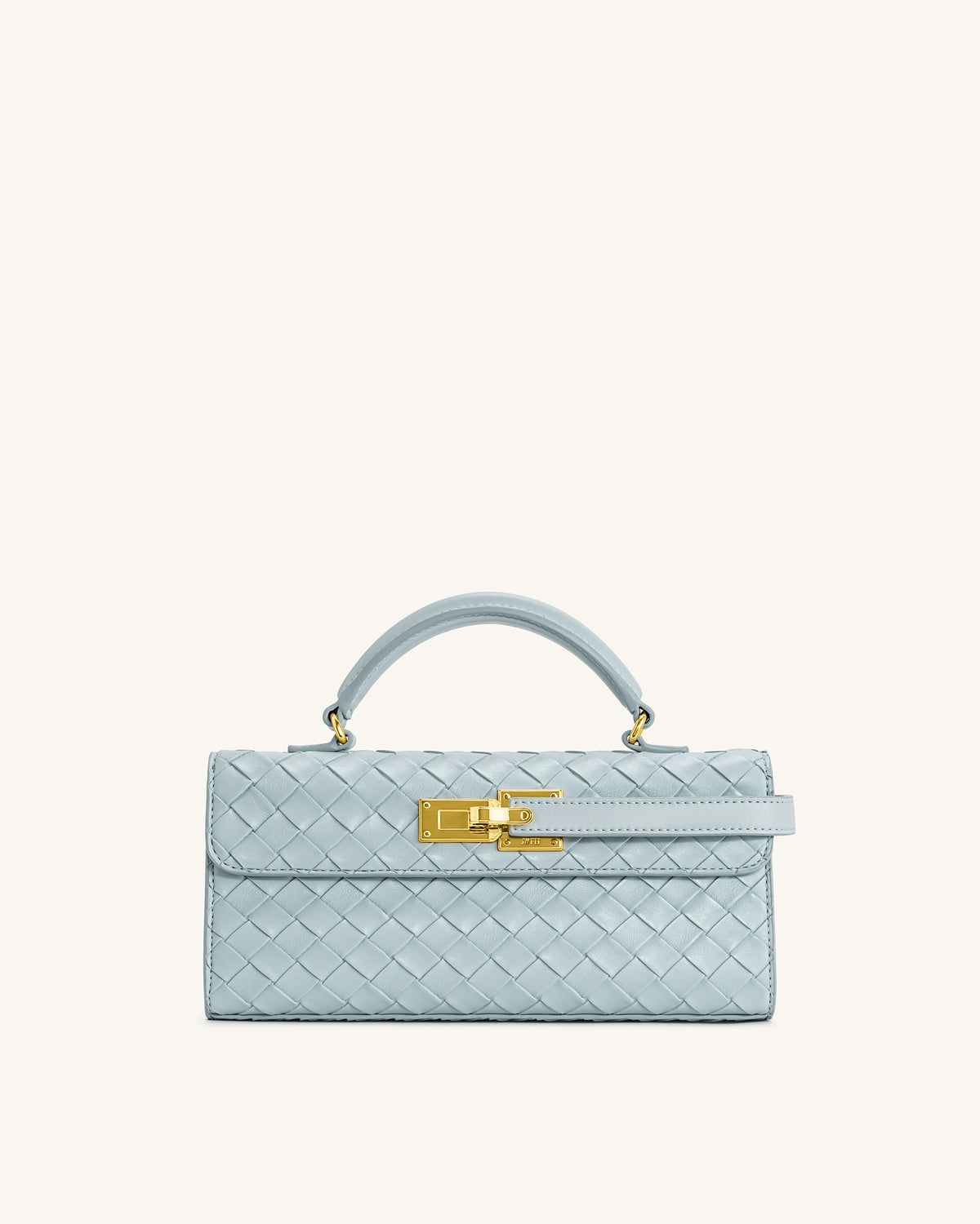 Keyla Weave Texture Top Handle Bag - Blue