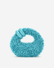 Abacus Faux Fur Top Handle Bag - Lake Blue