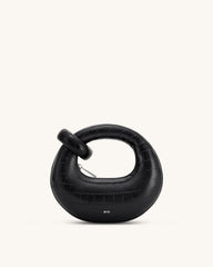 Abacus Mini Top Handle Bag - Black Croc