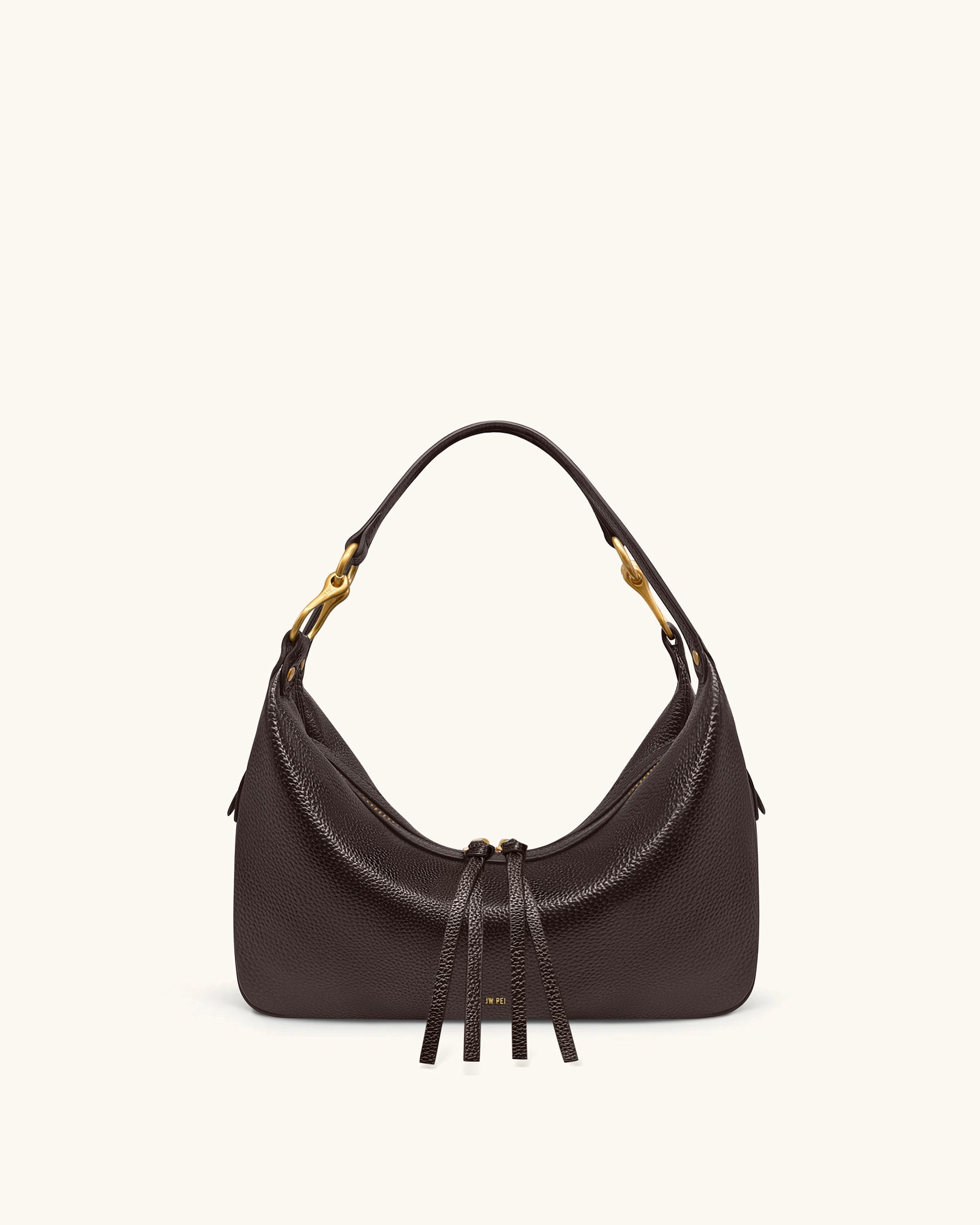 Selia Soft-Grain Crossbody Bag - Dark Brown
