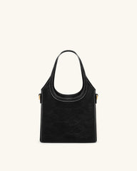 Brooke Mini Belted Embellished Top Handle Bag - Black